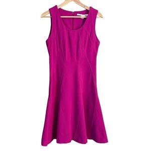 Diane von Furstenberg DVF Alice Fit and Flare Dress Magenta Pink Size 6
